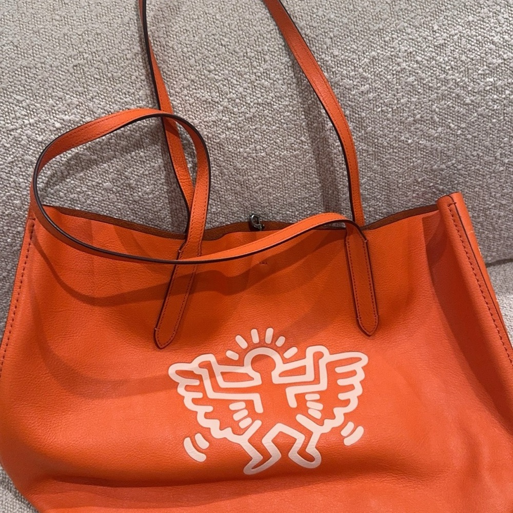 Coach Orange Graphic Travel Bag